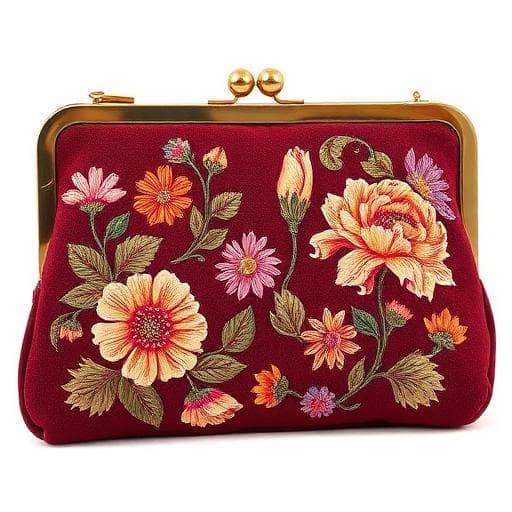 Embroidered Clutch Purse