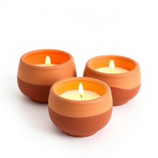 Terracotta Candle Holder Set